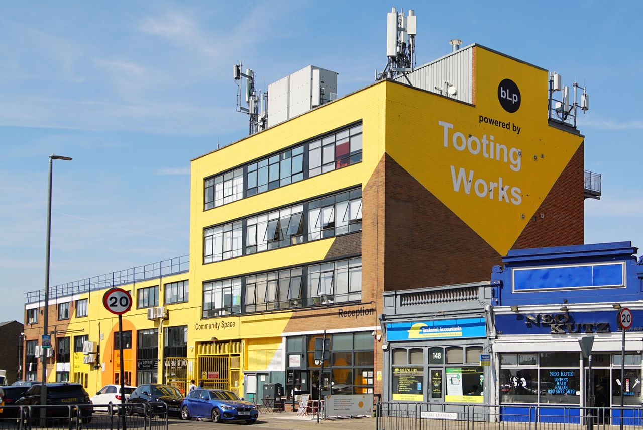 Tooting Works — the BLP-owned business centre on Bickersteth Road that funds the charity